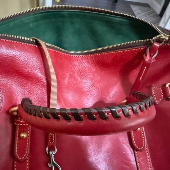 Large Florentine Red Dooney & Bourke Satchel - Picture 6 of 10